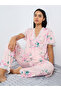 Rosey Floral Lace Edge Shirt and Pyjama Set