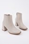 Di̇vi̇na Blunt Toe Thick Heeled Zippered Women's Boots - 3