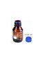 Amber Reagent Media Bottles Graduated Round Storage Bottle, GL45 Blue Screw Cap , 250 ml pack of 1 - 2