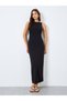 Plain Sleeveless Sheath Maxi Dress - 2
