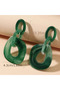 Green Color Long Earrings - 2