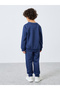 Toddler Boys Slogan Print Sweatshirt and Joggers Set - 5