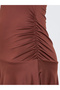 Ruffle Hem Bodycon Knee-Length Dress - 4