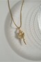 Steel Double Seashell Detailed Necklace