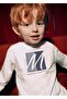 Boy's Printed Long Sleeve T-Shirt Ekru 4086 - 2