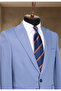 Blue Italian Style Slim Fit Men's Classic Blazer Jacket - 3