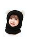 3-6 Years Old Plush Panda Children's Beanie Teddy Bear Hooded Ear Welsoft Beanie Windproof Hat with Neck Collar