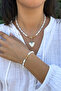 Handmade Steel-Tipped Natural Stone Special Design Necklace and Bracelet Dual Combination - 4