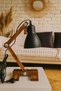 Wooden Bohemian Table Lamp Foldable with Switch 2Mt Cable Length Home Decoration Ahenk on Your Desk - 3
