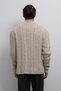 Ecru Hair Braided Textured Men's Cardigan - 5