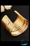 Ariva Wire Row Wide Bracelet |   Gold Color |   Women's Jewelry Accessory |   Stylish for Everyday & Special Occasions - 3