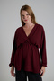 Mes202 Burgundy Modern Maternity Blouse – Stylish and Comfortable Design | Wide Cut - 3
