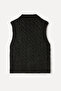 Women's Anthracite V-Neck Vest with Pocket Detail - 2
