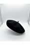 Women's Plush Furry French Painter Beret Black - 6
