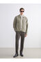 Vizyon New Season Standard Fit Shirt Collar 100% Linen Men's Coat - 4
