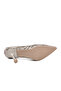 Silver Satin Stone Embroidered Thin Heeled Women's Evening Dress Shoes 248245 Z - 5