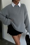 Basic Oversize Spanish Sleeve Knit Sweater Aw25Kz0050 - 5