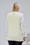 Women's Middle-Aged and Older V-Neck Pocketed Glitter Knitted Wool Mother's Knitwear Vest - 4
