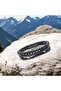 Onyx Natural Stone and Leather Men's Bracelet 31832B7D1 - 4