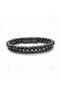 Onyx Natural Stone and Leather Men's Bracelet 31832B7D1