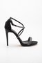 Women's High Thin Heel Stone Evening Dress Black Evening Dress Shoes - 3