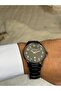 Black Color Black Dial Men's Watch with Numbers and Date - 2