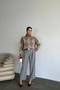 Oversize Baklava Patterned Turtleneck Knitwear Sweater Aw25Kz0051 - 3