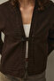 Denim Kimono Jacket Brown - 5