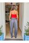 Gray Color Casual Trousers with Pocket Detail - 5