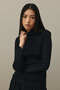 Ribbed Basic Sweater Black - 6