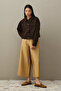 Oversize Short Denim Jacket Brown - 2