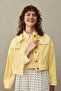 Oversize Short Denim Jacket Yellow - 7