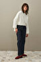 Basic Sweatshirt with Slit Detail Ecru - 7