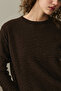 Drawstring Viscose Sweater Brown - 5