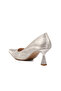 Silver Thin Heeled Women's Evening Dress Shoes 665140 Z - 4