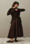 Drawstring Viscose Sweater Brown - 7