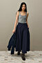 Oversize Short Denim Jacket Dark Blue - 5