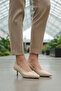 Beige Skin Light Women's Thin Short Heeled Shoes 458343 Z - 3