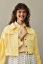 Oversize Short Denim Jacket Yellow - 3