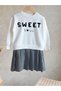 Girl's Polo Neck Sweatshirt - Skirt Trend Bottom Top Set New Season - 2