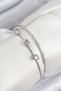Brass Zircon Stone Heart Model Silver Color Women's Bracelet - Tj-Bb7862