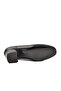 Black Leather Thick Heeled Women's Evening Dress Shoes 695042 Z - 5