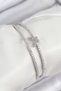 Brass Zircon Stone Butterfly Model Silver Color Women's Bracelet - Tj-Bb7892