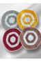 4 Pieces Hand Knitted Round Washcloth Dowry Daily Washcloth Set - 4