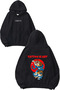 Tattoo Is Art Design Printed Oversize Black Hooded Sweatshirt