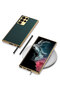 Galaxy S23 Ultra Compatible Leather-Look Edges Electroplating Plated Shrp Fission Case-Si - 2