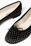 Cinderella Satin Ballerina Shoes with Crystal Stones, Bow Detail, French Handcrafted - 4
