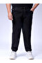 Plus Size Men Black Solid Slim Fit Jeans