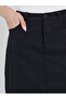 Black Midi Skirt with Back Split Hem - 3
