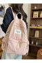 Solid Zip Closure Backpack - 6